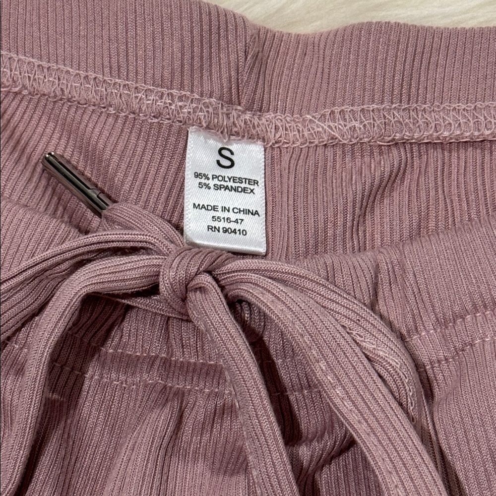 Nicole Miller Pajama Ribbed Tank & Short Sleep Set Dusty Rose Size S - Picture 3 of 7